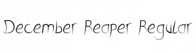December Reaper Regular  Free Fonts Download