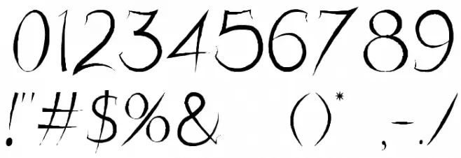 December Reaper Regular Font OTHER CHARS