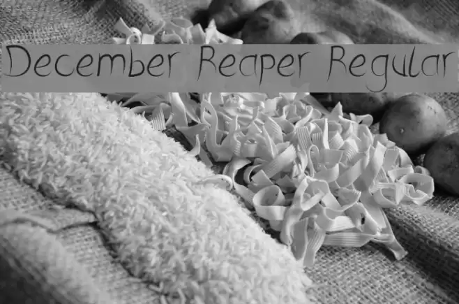 December Reaper Regular Font examples