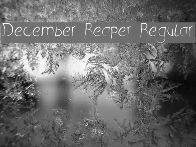 December Reaper Regular Font examples