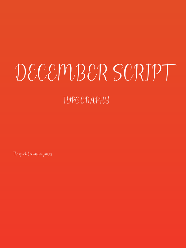 December Script Poster