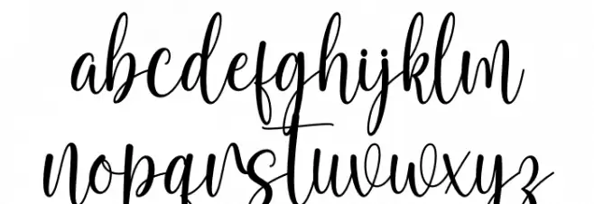 December Script फ़ॉन्ट लोअरकेस