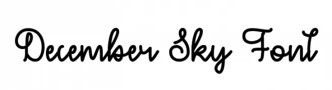 December Sky Font  Free Fonts Download