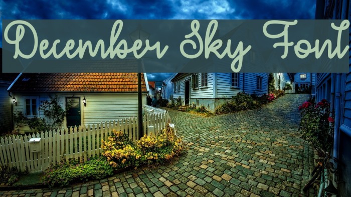 December Sky Font Font examples
