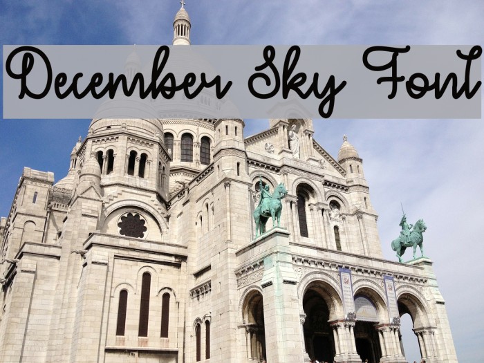 December Sky Font Font examples