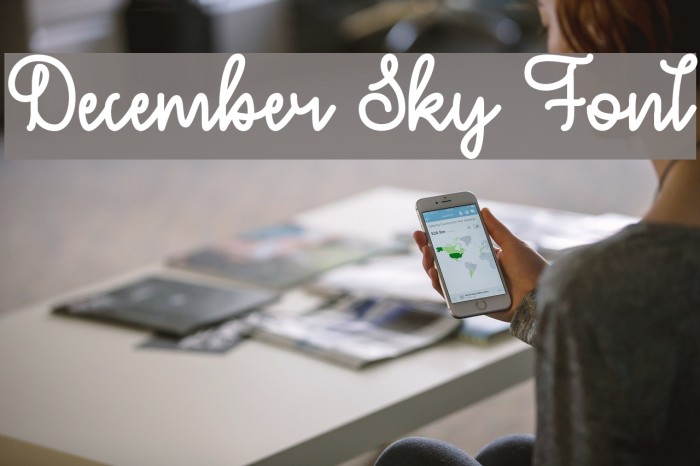December Sky Font Font examples