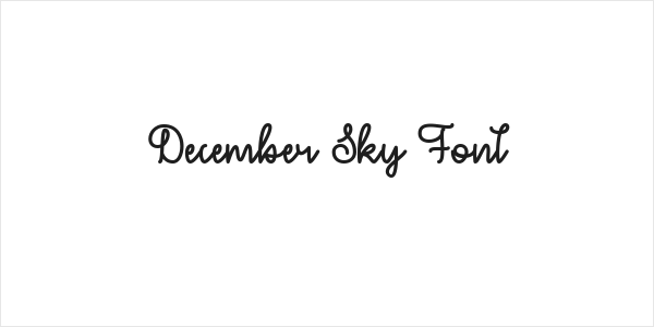 December Sky Font Logo