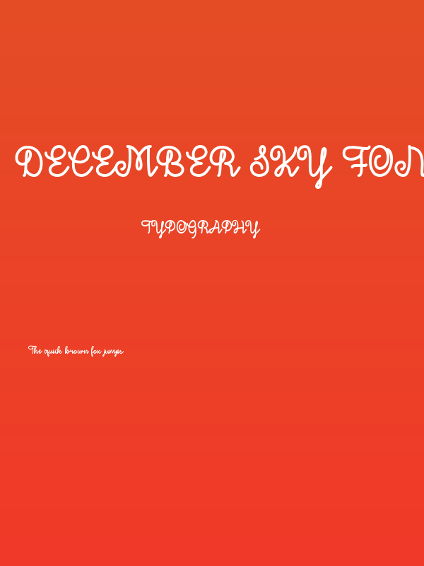 December Sky Font Poster