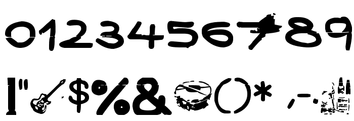 December handmade Font OTHER CHARS