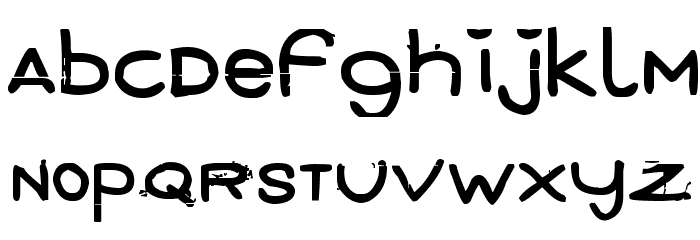 December handmade Font LOWERCASE