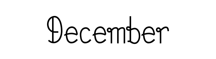 December  フリーフォントのダウンロード