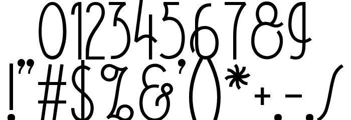 December フォント その他の文字