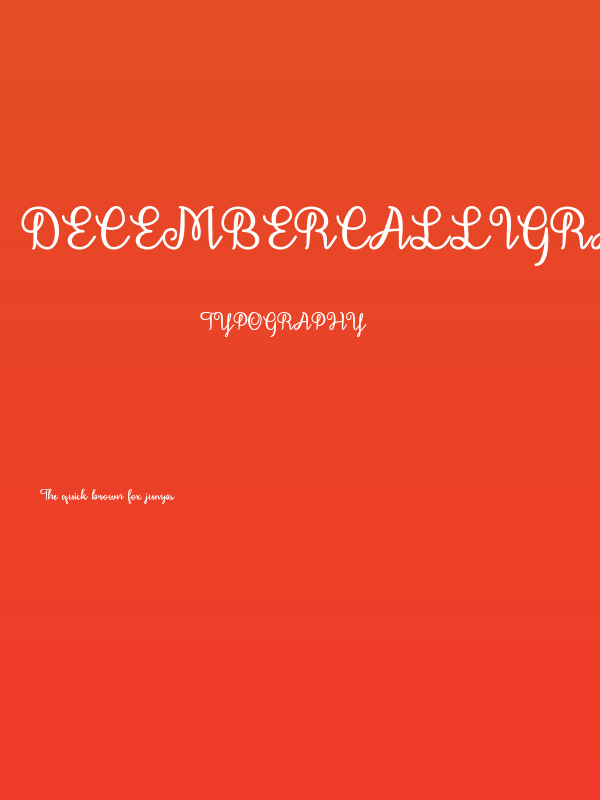 DecemberCalligraphy Poster