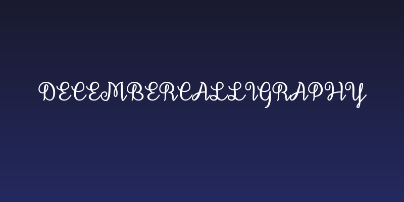 DecemberCalligraphy Social Header