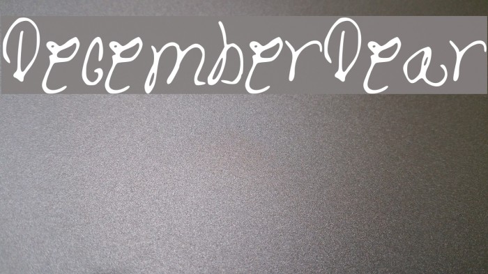 DecemberDear Font examples