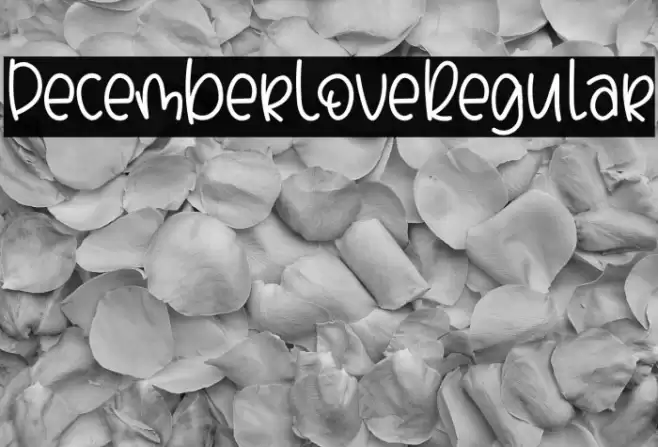 DecemberLoveRegular Font examples