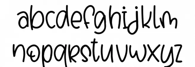 DecemberLoveRegular Font LOWERCASE