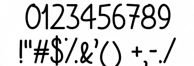 DecemberSkyFont Font OTHER CHARS