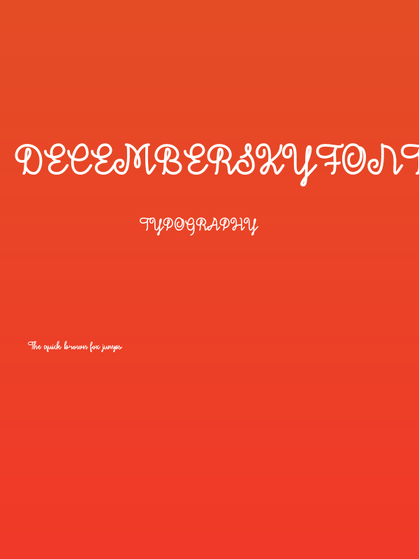 DecemberSkyFont Poster