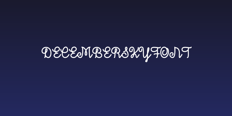 DecemberSkyFont Social Header
