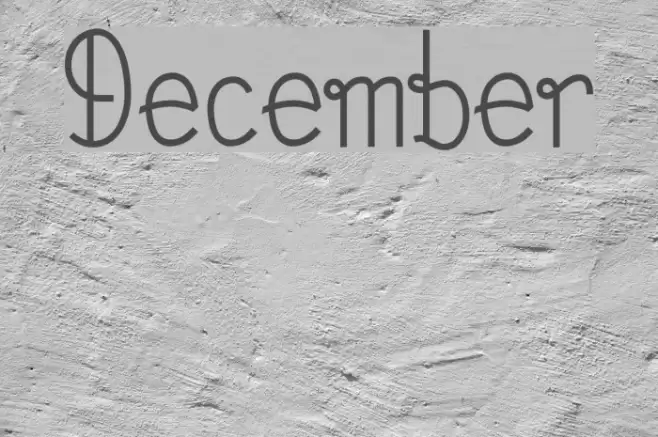 December Font examples