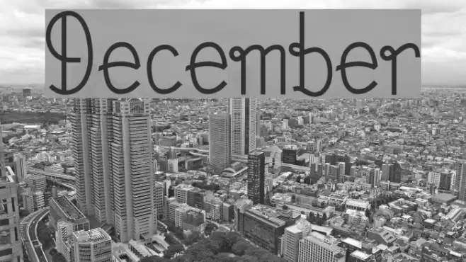 December Font examples