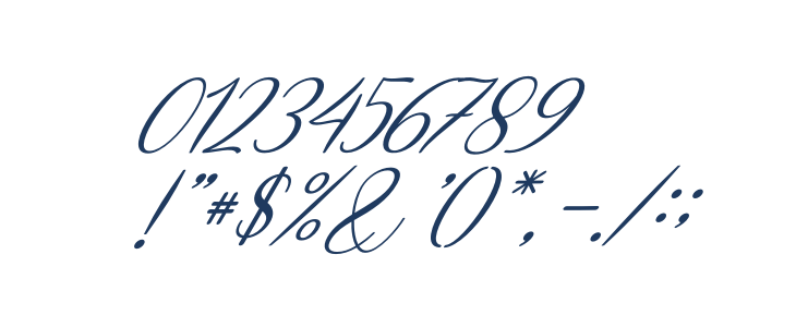 Decembery Italic Other Characters