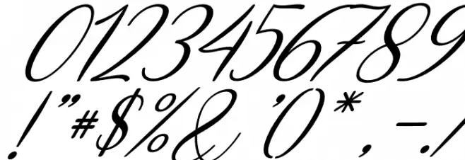 Decembery Italic Font OTHER CHARS