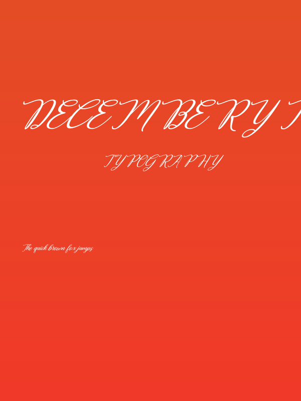 Decembery Italic Poster