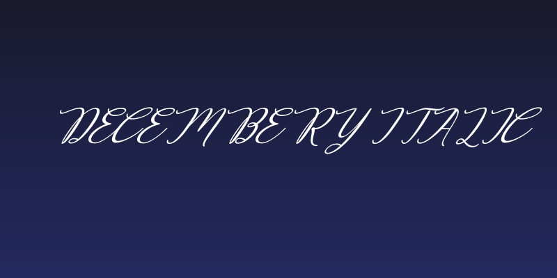 Decembery Italic Social Header