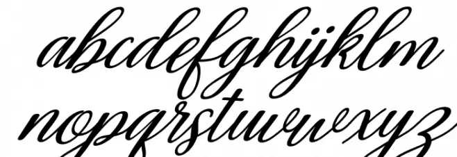 Decembery Italic Font LOWERCASE