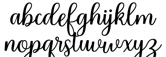 Decembery Font LOWERCASE