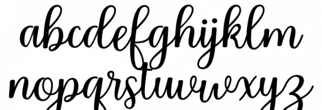 Decembery خط أحرف صغيرة