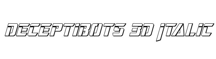 Deceptibots 3D Italic Font