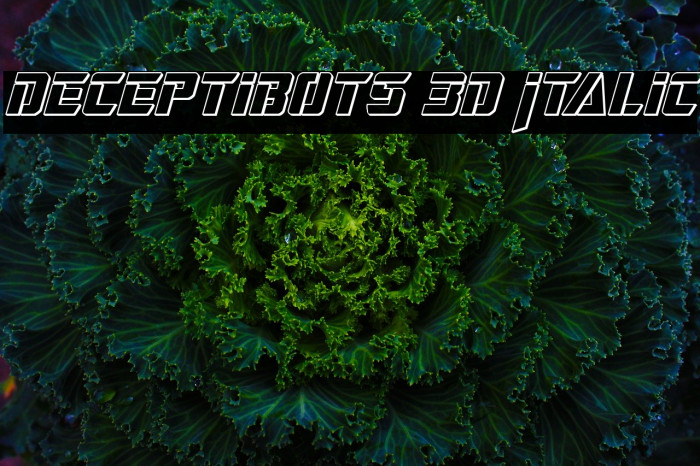 Deceptibots 3D Italic Example 2