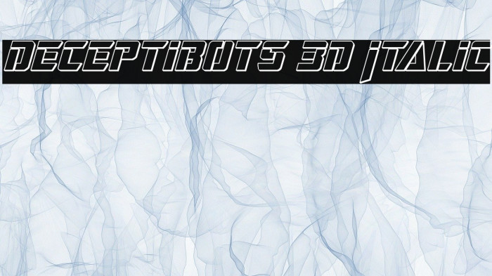 Deceptibots 3D Italic Example 3