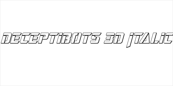 Deceptibots 3D Italic Logo