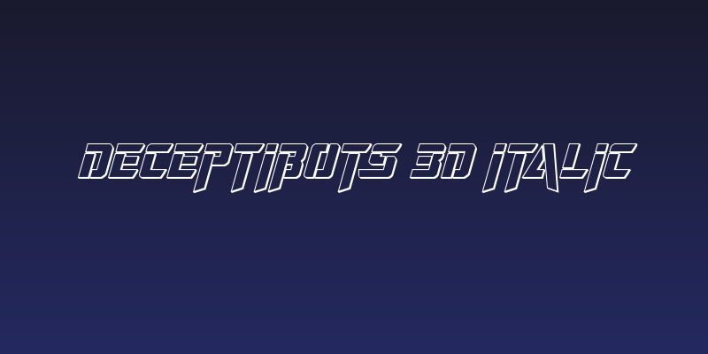 Deceptibots 3D Italic Social Header