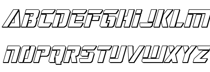 Deceptibots 3D Italic Font LOWERCASE