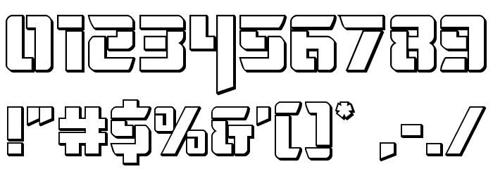 Deceptibots 3D Font OTHER CHARS
