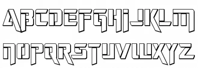 Deceptibots 3D Polices MAJUSCULES