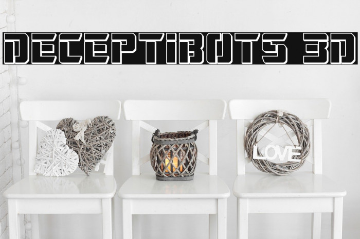 Deceptibots 3D Font examples
