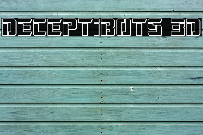 Deceptibots 3D Font examples
