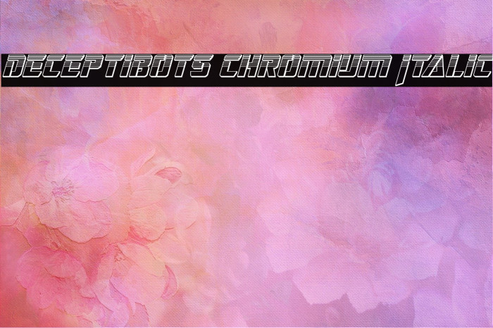 Deceptibots Chromium Italic Font examples