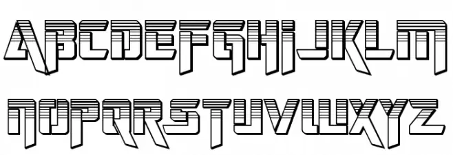 Deceptibots Chromium Schriftart Groß
