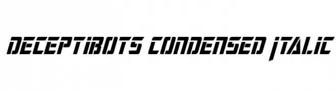 Deceptibots Condensed Italic  免费字体下载
