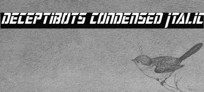 Deceptibots Condensed Italic Font examples