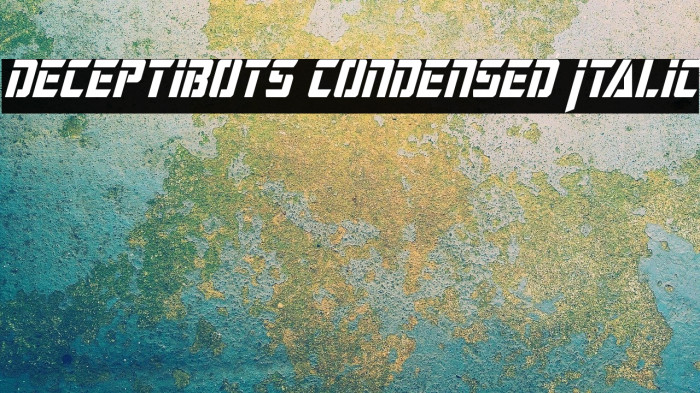Deceptibots Condensed Italic Example 3