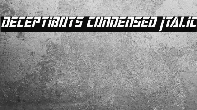 Deceptibots Condensed Italic Font examples