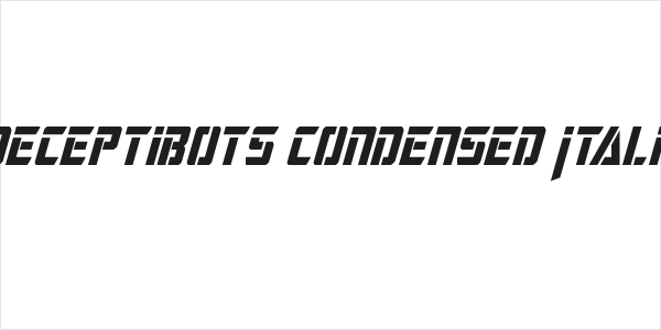 Deceptibots Condensed Italic Logo